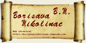 Borisava Mikolinac vizit kartica